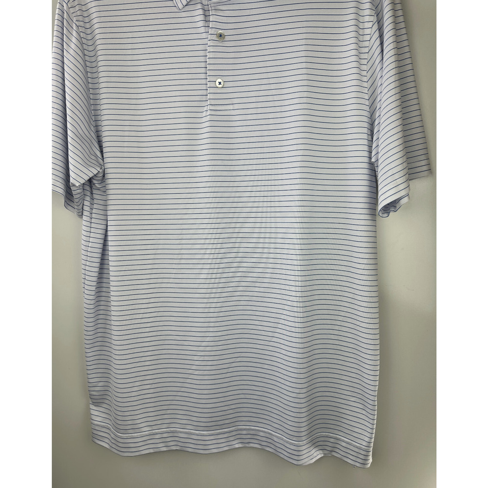 Bundle Lot of 2 Footjoy Men's Golf Polo Shirts Size Large Pinstripe Blue White - Picture 5 of 16